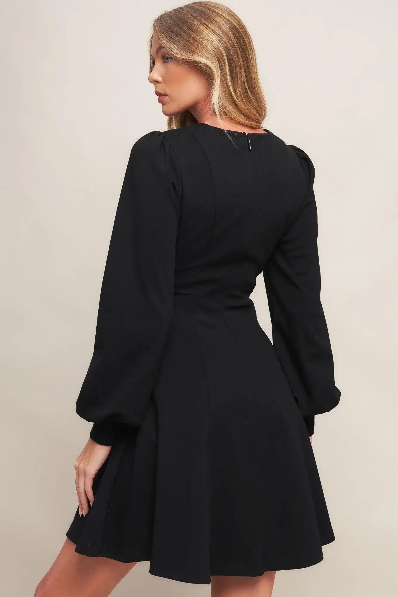 BLACK SWAN HEAVY KNIT MINI DRESS - Flying Tomato - Flyclothing LLC