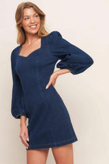 TIMELESS DENIM MINI DRESS - Flying Tomato - Flyclothing LLC