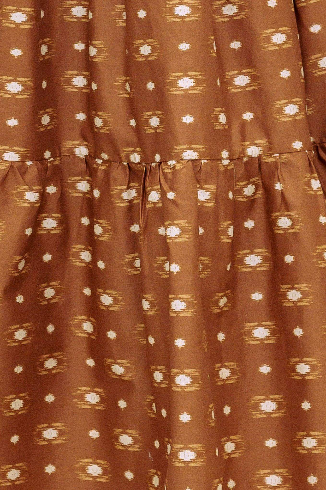 CINNAMON WALTZ WOVEN MIDI DRESS - Flying Tomato - Flyclothing LLC