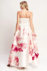 LUXE PEONY WOVEN MAXI DRESS - Flying Tomato - Flyclothing LLC