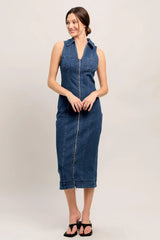 EVERYDAY EDGE DENIM MIDI DRESS - Flying Tomato - Flyclothing LLC