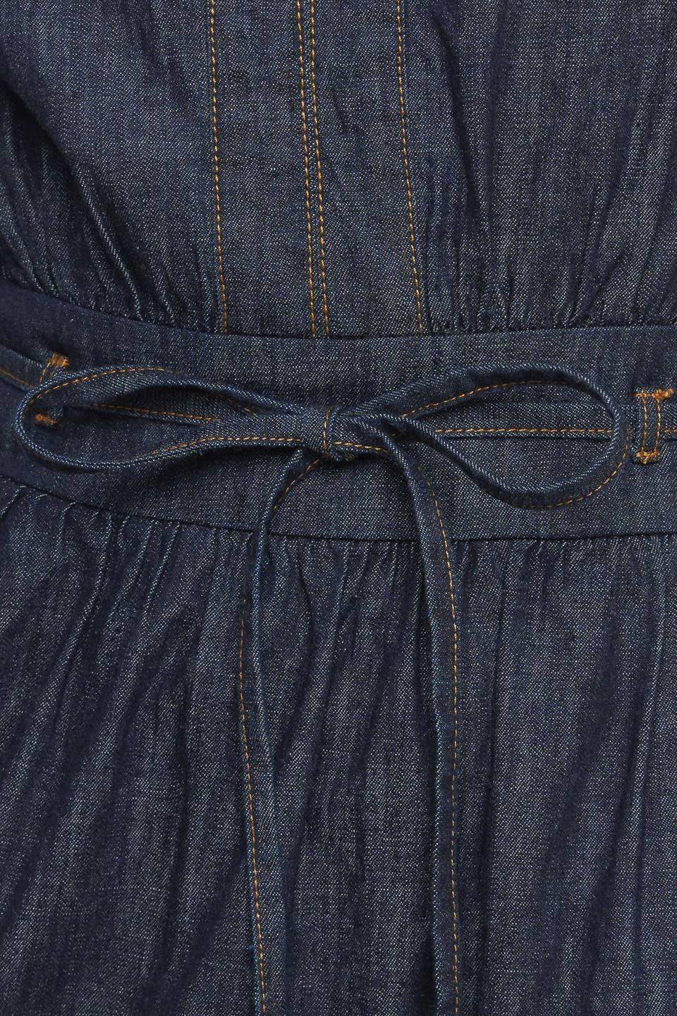 POWER DENIM GODDESS DARK INDIGO MIDI DRESS - Flying Tomato - Flyclothing LLC
