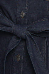 HOLIDAY DARK INDIGO DENIM MINI DRESS - Flying Tomato - Flyclothing LLC