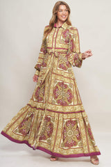 ROYAL BOHO ENERGY WOVEN MAXI DRESS - Flying Tomato - Flyclothing LLC