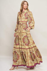 ROYAL BOHO ENERGY WOVEN MAXI DRESS - Flying Tomato - Flyclothing LLC