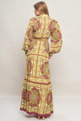 ROYAL BOHO ENERGY WOVEN MAXI DRESS - Flying Tomato - Flyclothing LLC