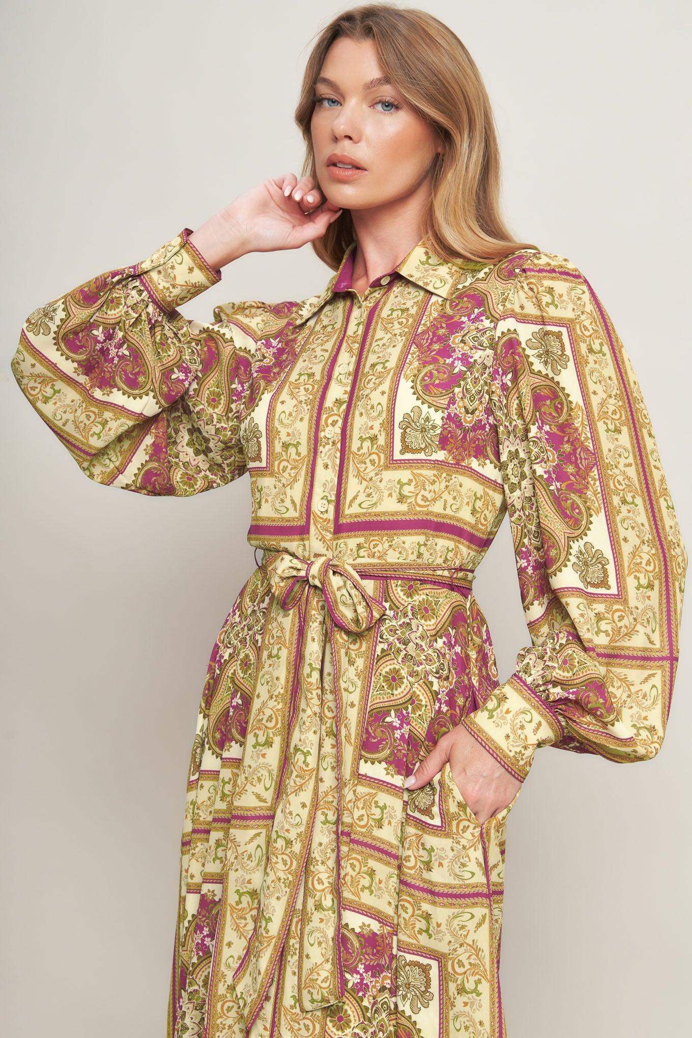 ROYAL BOHO ENERGY WOVEN MAXI DRESS - Flying Tomato - Flyclothing LLC