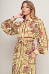 ROYAL BOHO ENERGY WOVEN MAXI DRESS - Flying Tomato - Flyclothing LLC