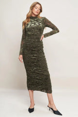 NIGHTSHADE GLAMOUR VELVET MIDI DRESS - Flying Tomato - Flyclothing LLC