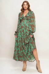 BOTANIC DREAMS WOVEN MAXI DRESS - Flying Tomato - Flyclothing LLC