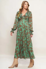 BOTANIC DREAMS WOVEN MAXI DRESS - Flying Tomato - Flyclothing LLC