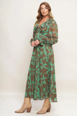 BOTANIC DREAMS WOVEN MAXI DRESS - Flying Tomato - Flyclothing LLC