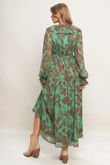 BOTANIC DREAMS WOVEN MAXI DRESS - Flying Tomato - Flyclothing LLC
