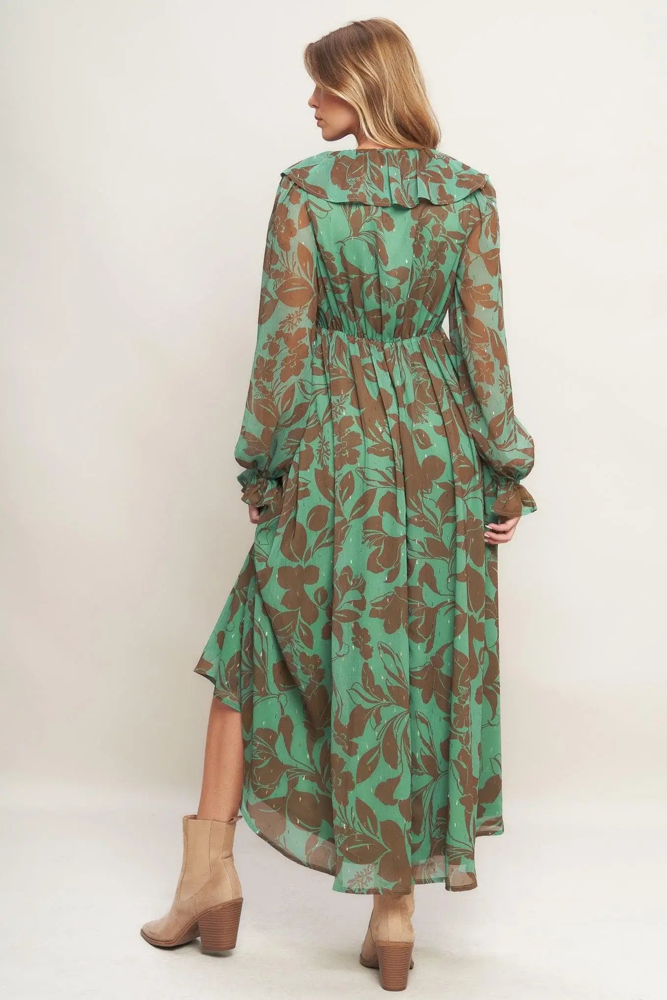 BOTANIC DREAMS WOVEN MAXI DRESS - Flying Tomato - Flyclothing LLC