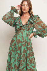 BOTANIC DREAMS WOVEN MAXI DRESS - Flying Tomato - Flyclothing LLC