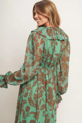 BOTANIC DREAMS WOVEN MAXI DRESS - Flying Tomato - Flyclothing LLC