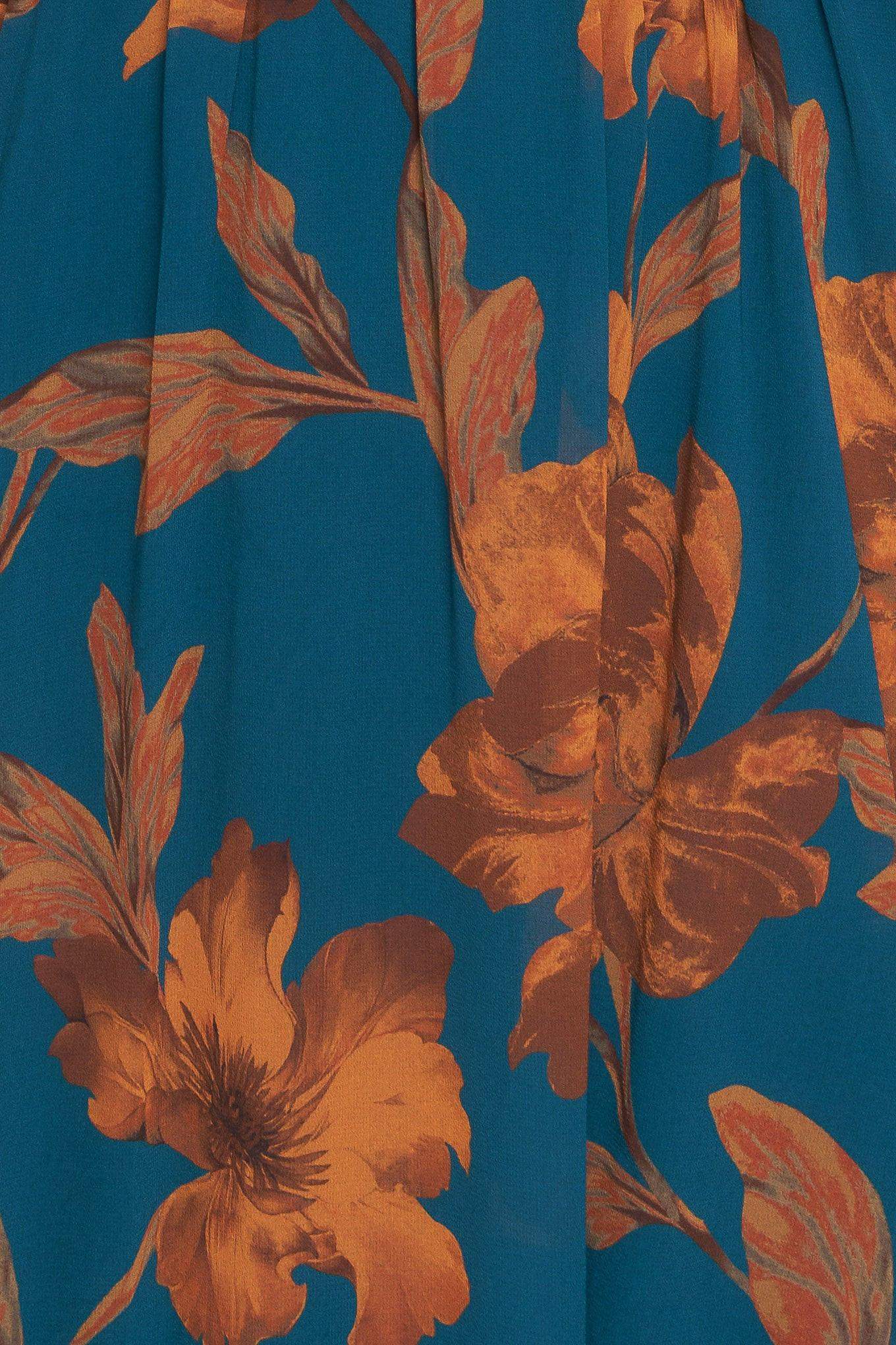 BURNISHED BOTANICA WOVEN MIDI DRESS - Flying Tomato - Flyclothing LLC