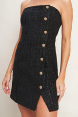 CITYLIGHT SPARK TWEED MINI DRESS - Flying Tomato - Flyclothing LLC