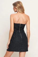 CITYLIGHT SPARK TWEED MINI DRESS - Flying Tomato - Flyclothing LLC
