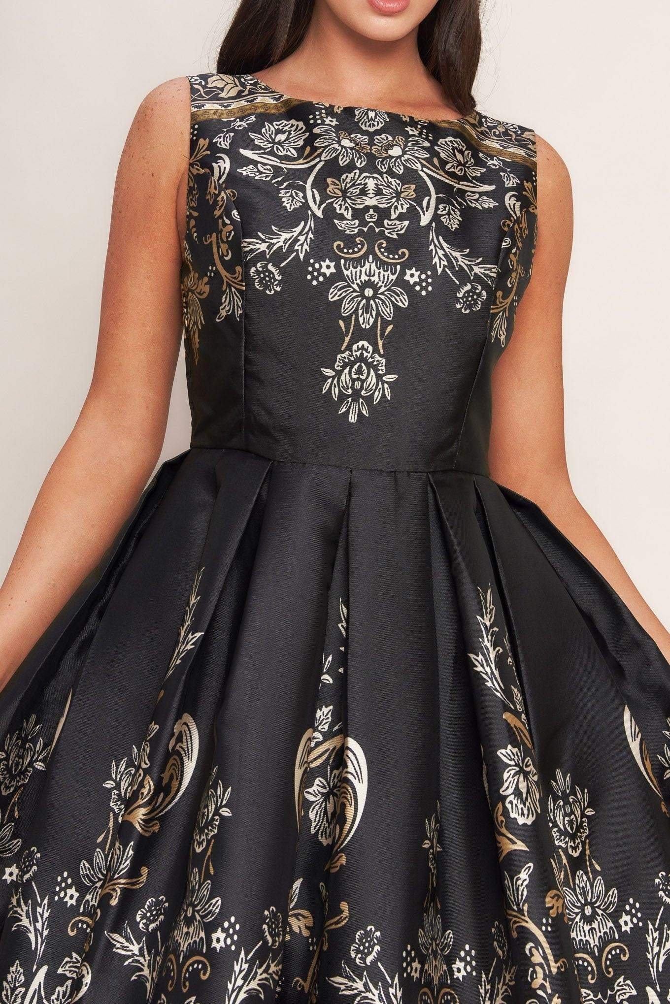 BAROQUE SPELL WOVEN MIDI DRESS - Flying Tomato - Flyclothing LLC