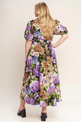 VIVID HERITAGE WOVEN MIDI DRESS - Flying Tomato - Flyclothing LLC