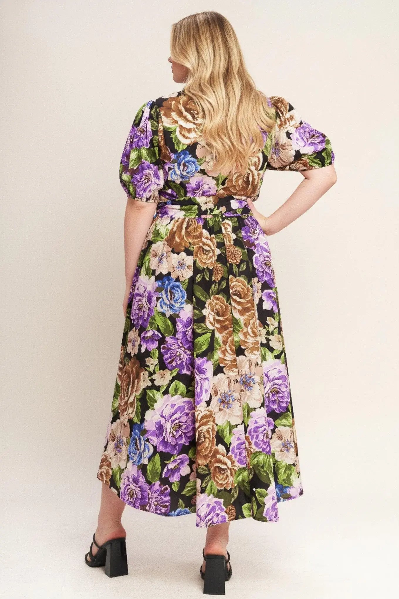 VIVID HERITAGE WOVEN MIDI DRESS - Flying Tomato - Flyclothing LLC