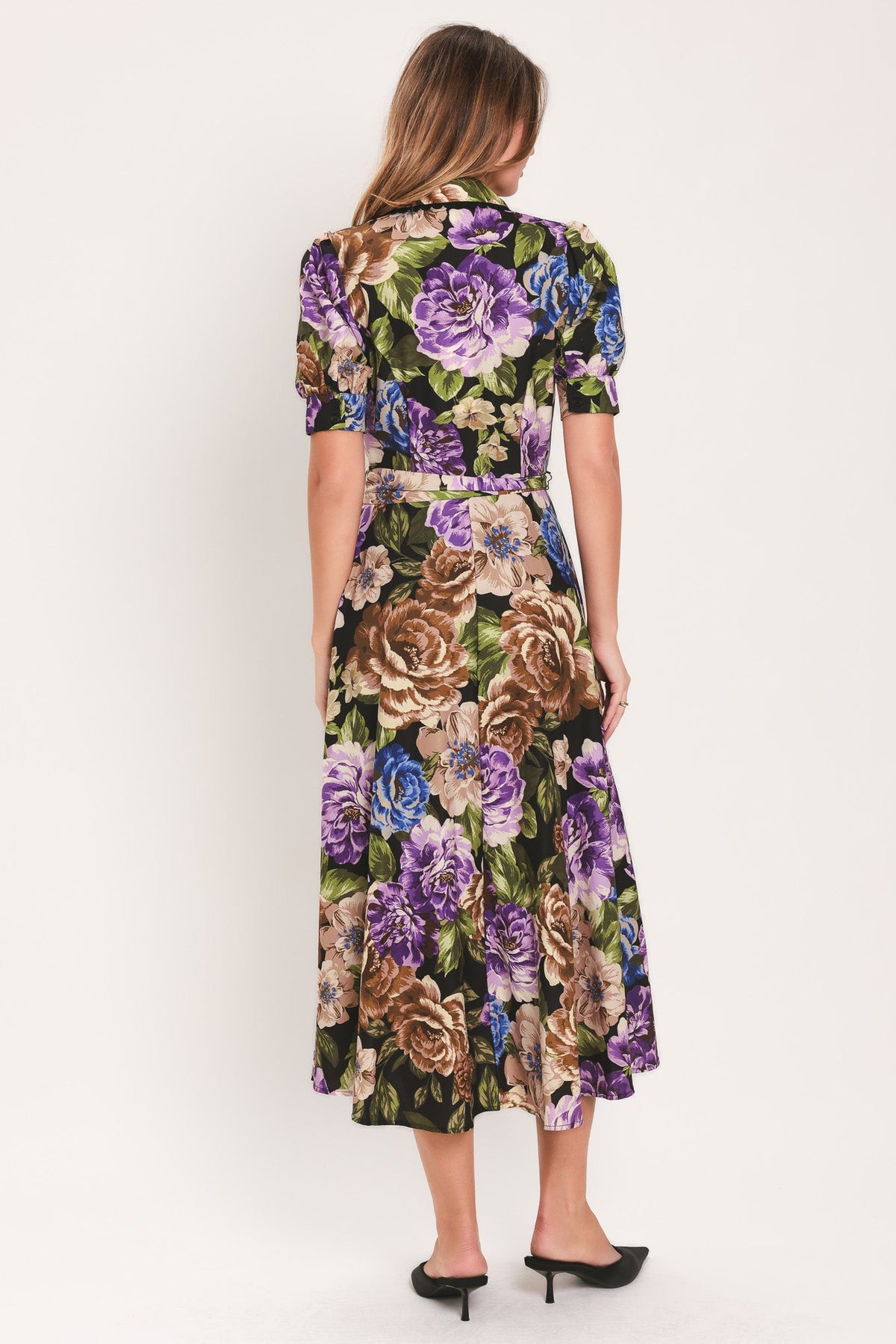 VIVID HERITAGE WOVEN MIDI DRESS - Flying Tomato - Flyclothing LLC