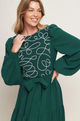 FOREST ALLURE WOVEN MIDI DRESS - Flying Tomato - Flyclothing LLC
