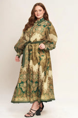 LOVELY GOLDEN VISION WOVEN MIDI DRESS - Flying Tomato - Flyclothing LLC