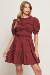 PLAYFUL CLASSIC WOVEN MINI DRESS - Flying Tomato - Flyclothing LLC