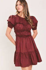 PLAYFUL CLASSIC WOVEN MINI DRESS - Flying Tomato - Flyclothing LLC