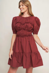 PLAYFUL CLASSIC WOVEN MINI DRESS - Flying Tomato - Flyclothing LLC