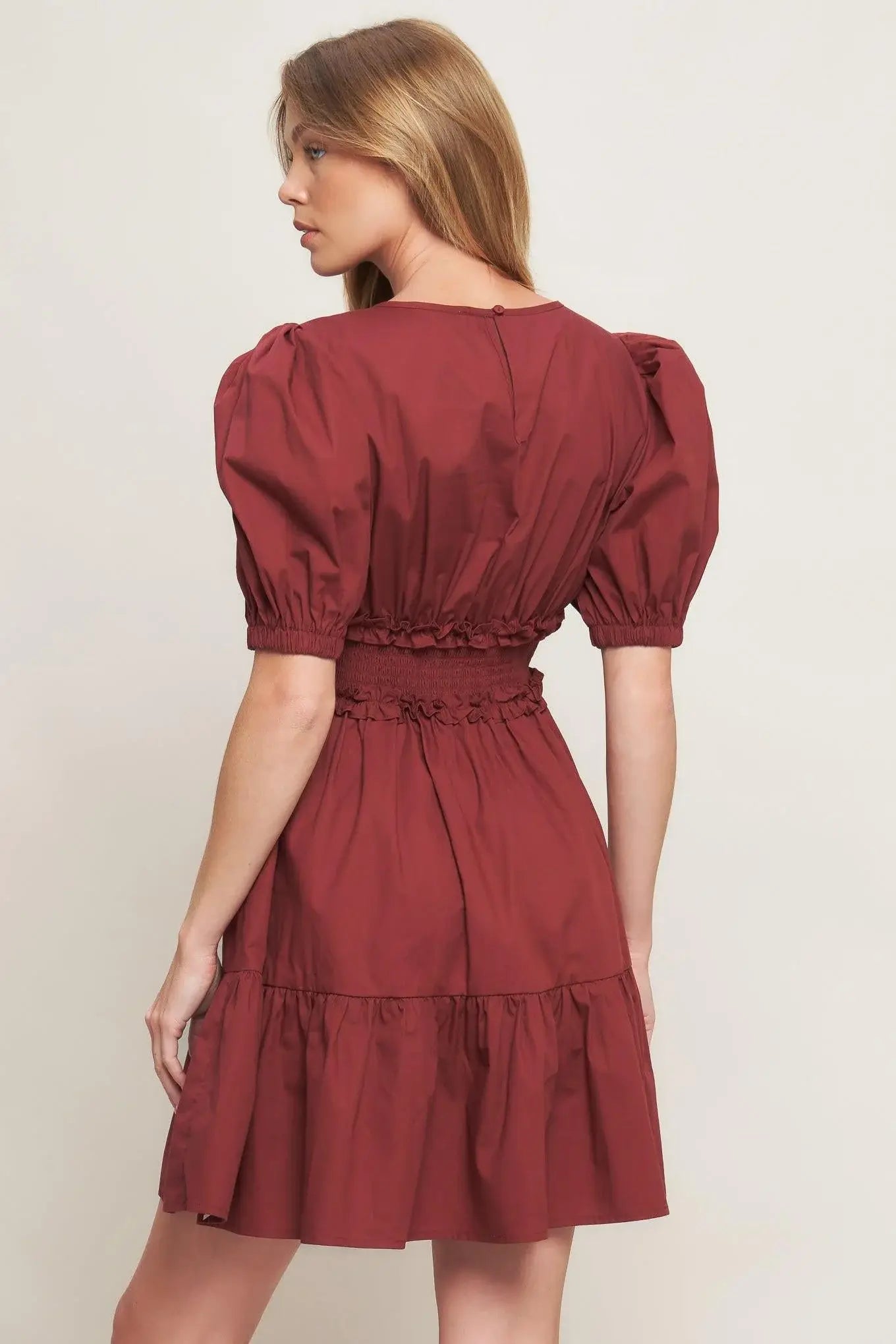 PLAYFUL CLASSIC WOVEN MINI DRESS - Flying Tomato - Flyclothing LLC