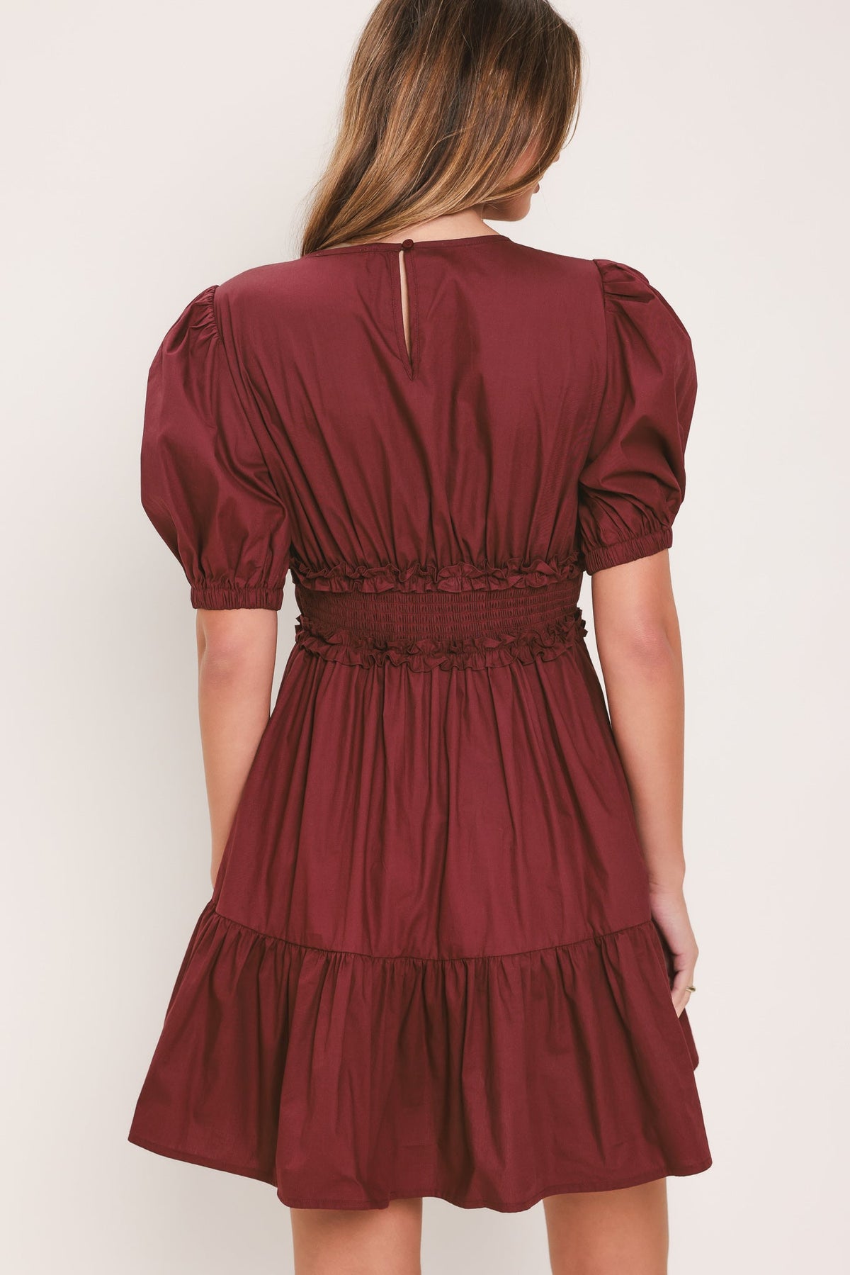 PLAYFUL CLASSIC WOVEN MINI DRESS - Flying Tomato - Flyclothing LLC