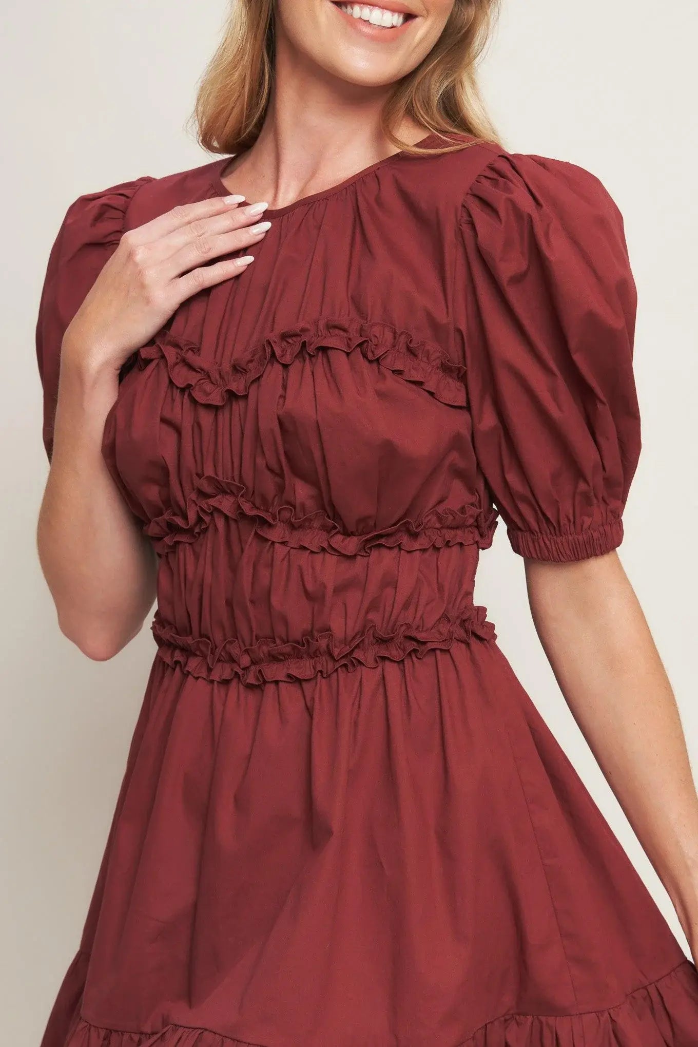 PLAYFUL CLASSIC WOVEN MINI DRESS - Flying Tomato - Flyclothing LLC