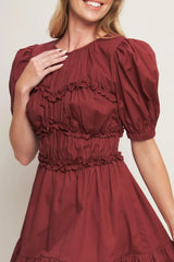 PLAYFUL CLASSIC WOVEN MINI DRESS - Flying Tomato - Flyclothing LLC