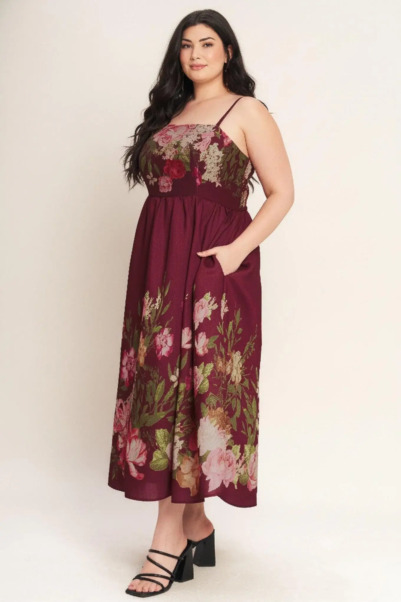 SECRET GARDEN ROMANCE WOVEN ANKLE DRESS - Flying Tomato - Flyclothing LLC