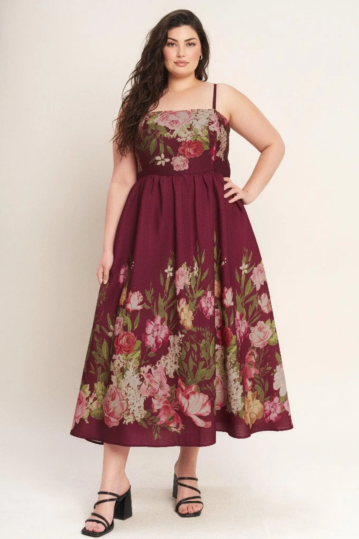 SECRET GARDEN ROMANCE WOVEN ANKLE DRESS - Flying Tomato - Flyclothing LLC