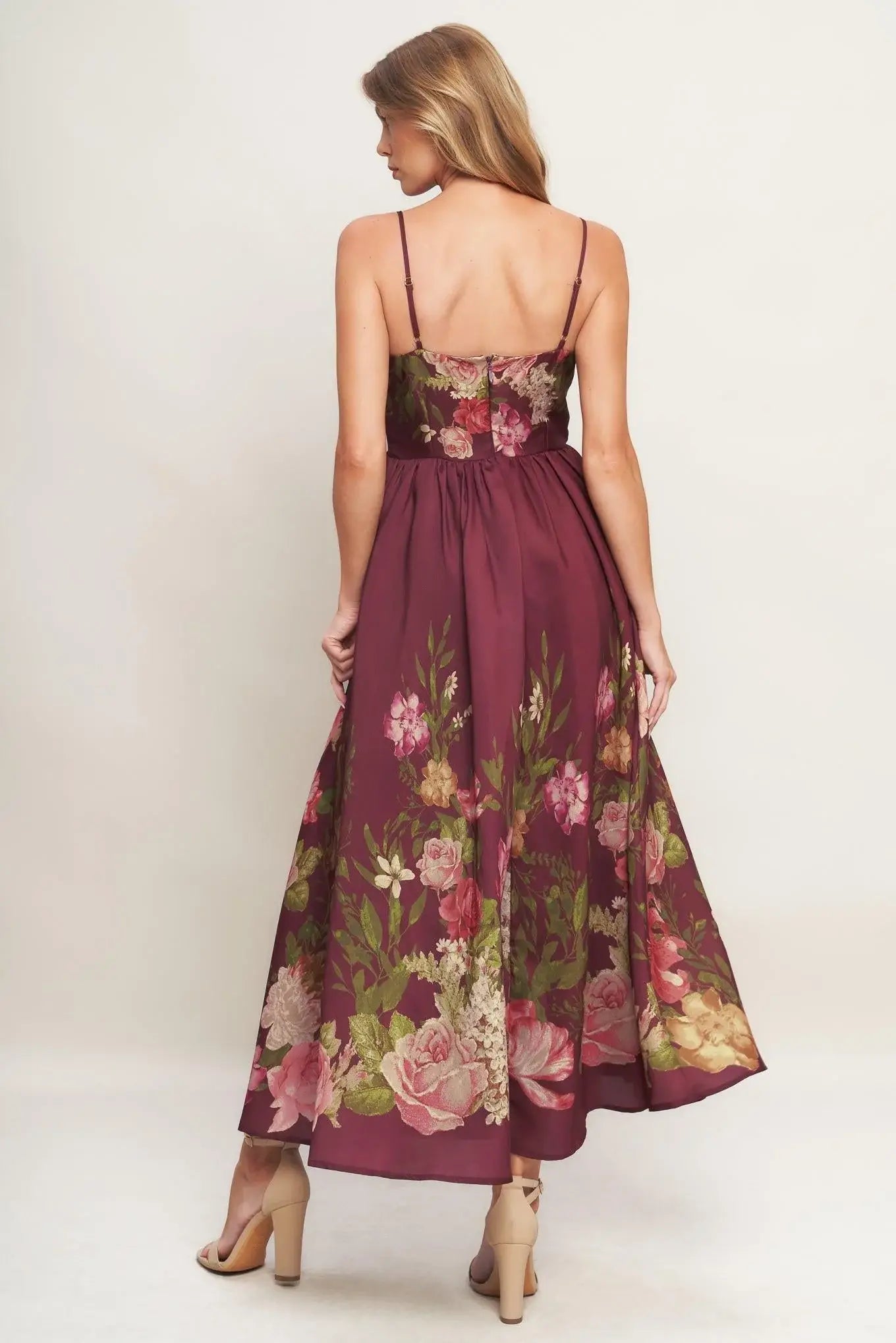 SECRET GARDEN ROMANCE WOVEN ANKLE DRESS - Flying Tomato - Flyclothing LLC