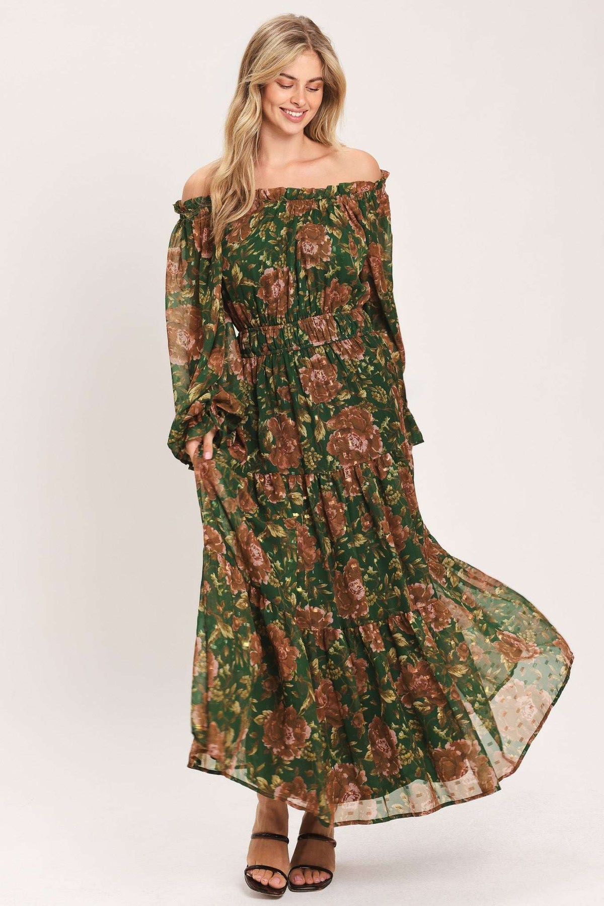 TERRACOTTA TRAIL WOVEN MIDI DRESS - Flying Tomato - Flyclothing LLC