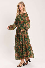 TERRACOTTA TRAIL WOVEN MIDI DRESS - Flying Tomato - Flyclothing LLC