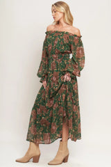 TERRACOTTA TRAIL WOVEN MIDI DRESS - Flying Tomato - Flyclothing LLC