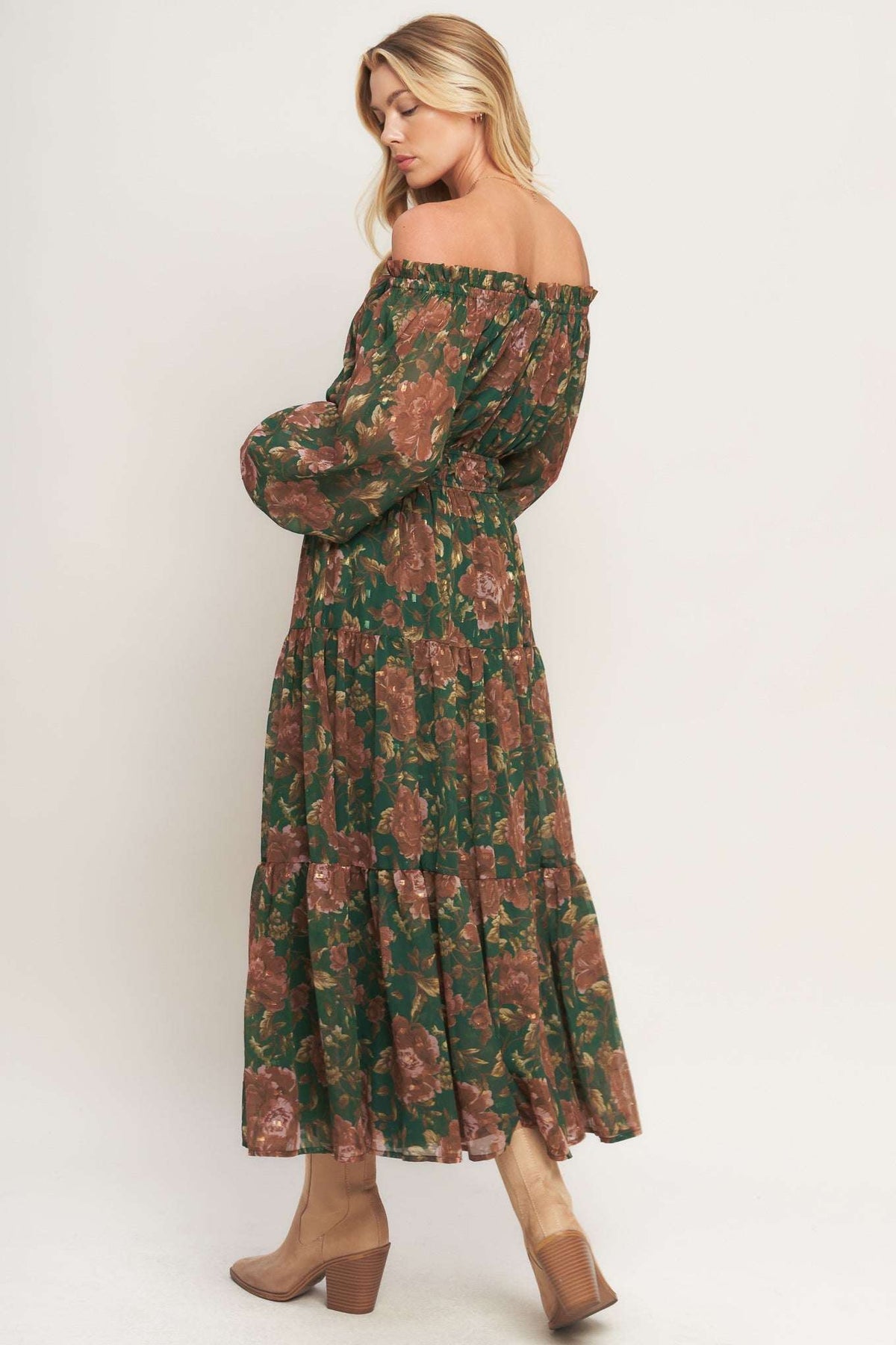 TERRACOTTA TRAIL WOVEN MIDI DRESS - Flying Tomato - Flyclothing LLC