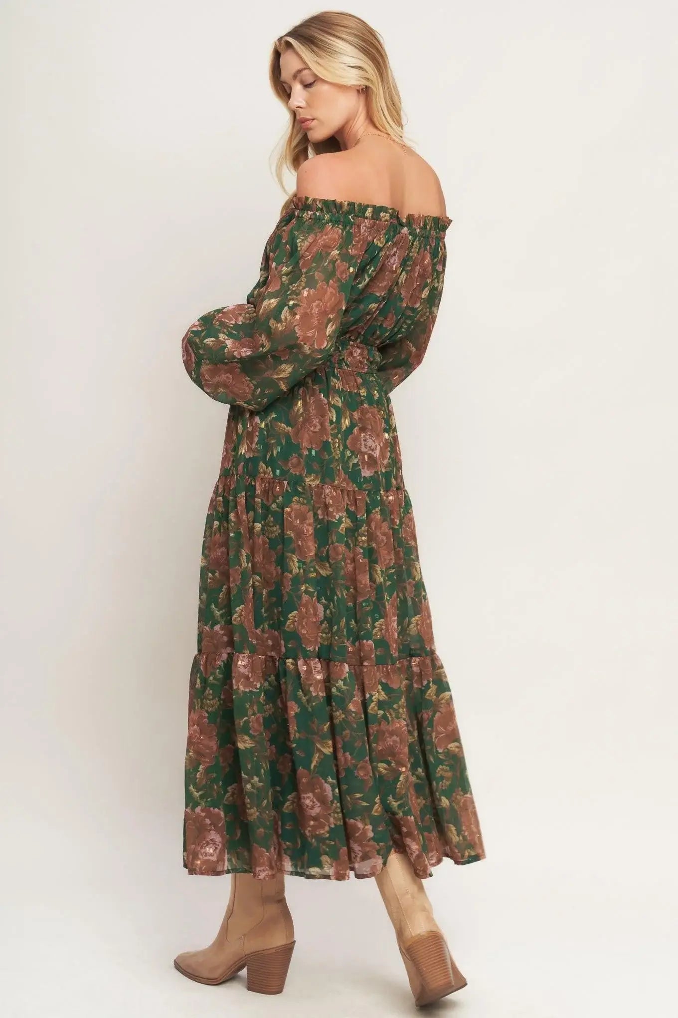 TERRACOTTA TRAIL WOVEN MIDI DRESS - Flying Tomato - Flyclothing LLC