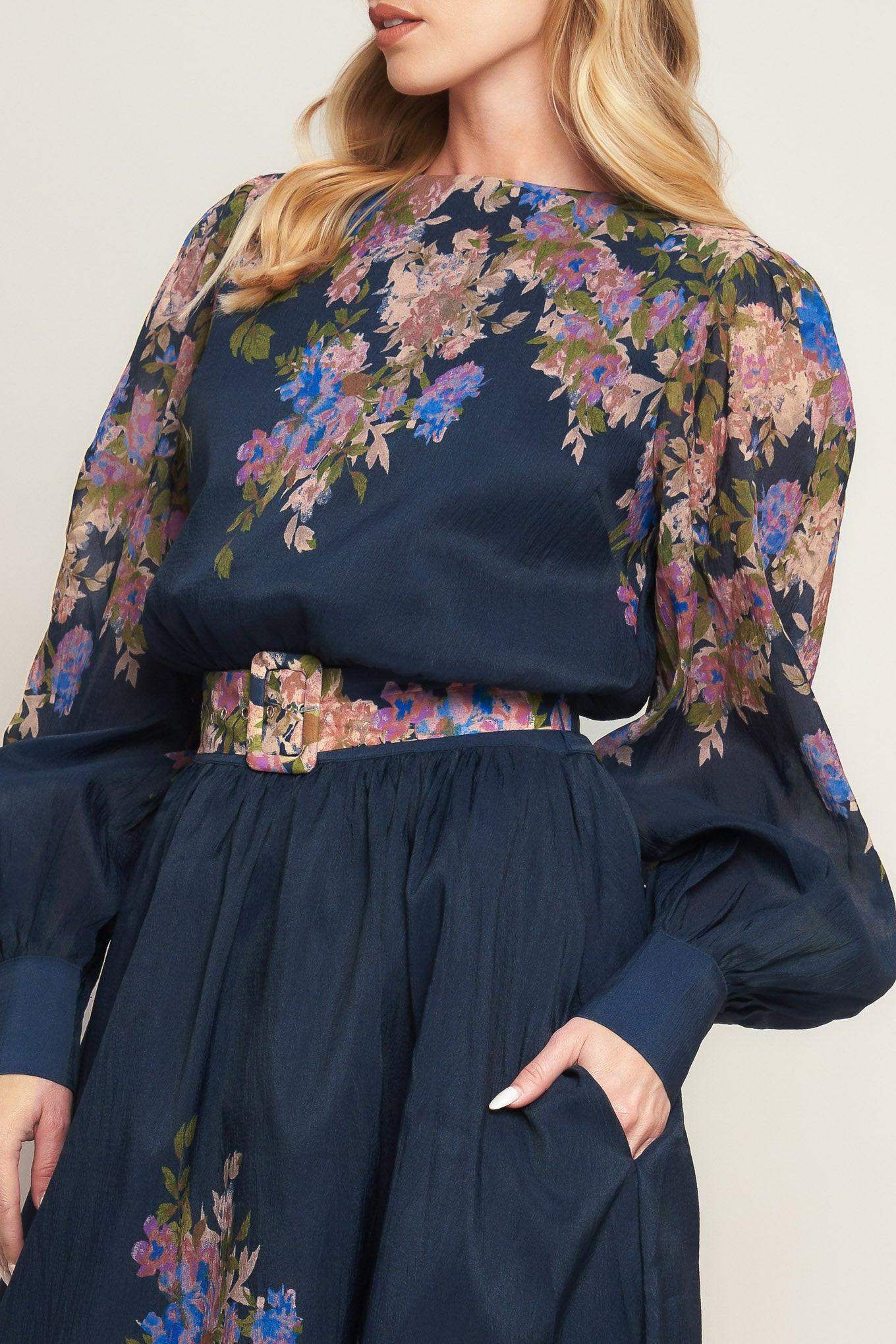 CHARMING TAPESTRY WOVEN MIDI DRESS - Flying Tomato - Flyclothing LLC