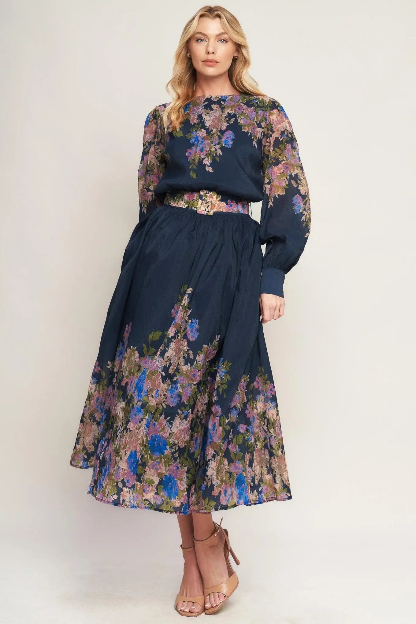 CHARMING TAPESTRY WOVEN MIDI DRESS - Flying Tomato - Flyclothing LLC