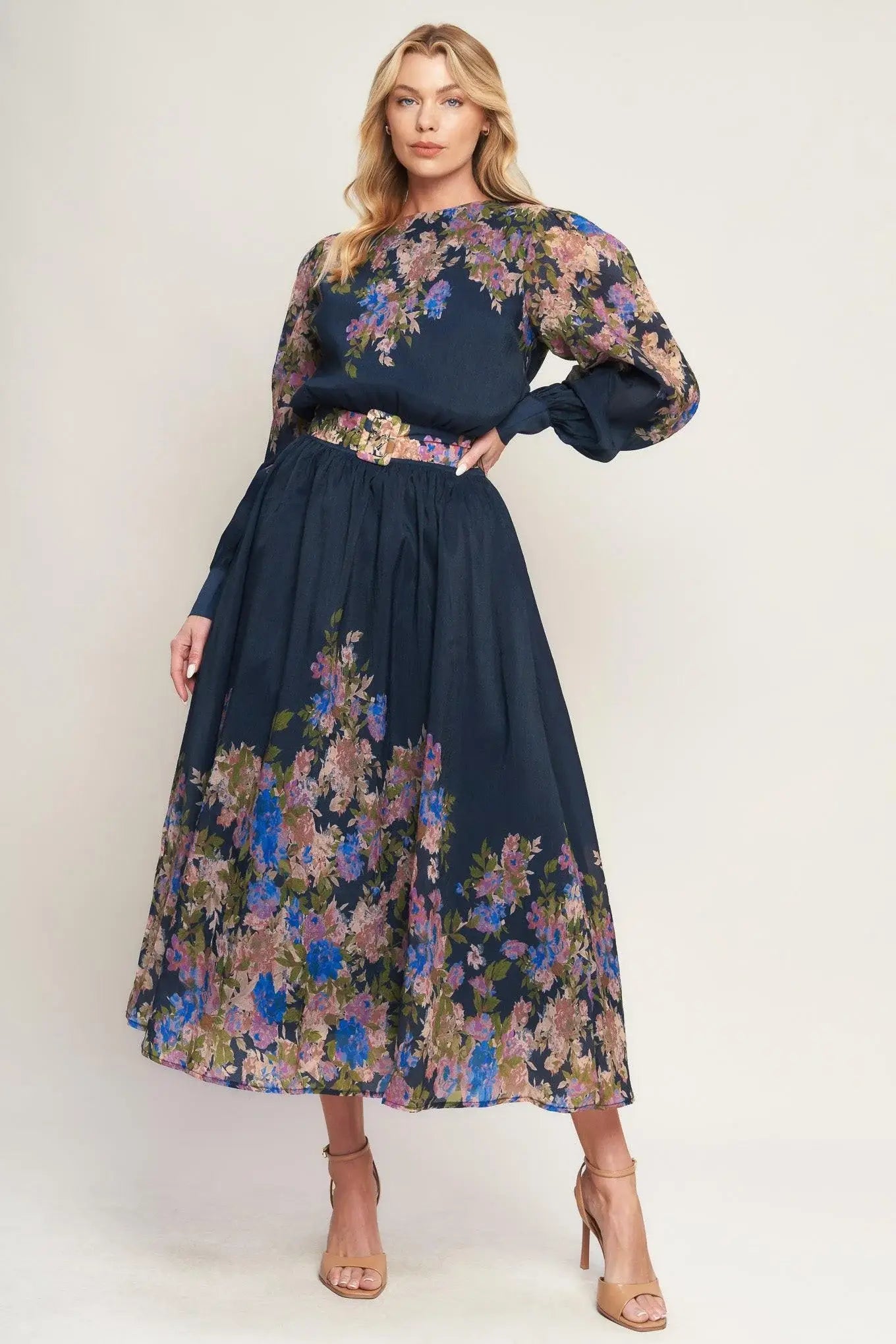 CHARMING TAPESTRY WOVEN MIDI DRESS - Flying Tomato - Flyclothing LLC