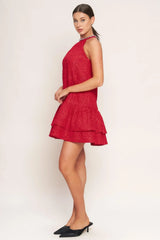 SPARKLE & SWIRL WOVEN MINI DRESS - Flying Tomato - Flyclothing LLC