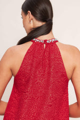 SPARKLE & SWIRL WOVEN MINI DRESS - Flying Tomato - Flyclothing LLC