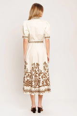 ROMANTIC HEIRLOOM WOVEN MIDI DRESS - Flying Tomato - Flyclothing LLC